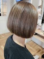 ベルメール ヘアー(Belle mer hair) 白髪染め ブラウンベージュ 髪質改善 丸みボブ 透明感カラー