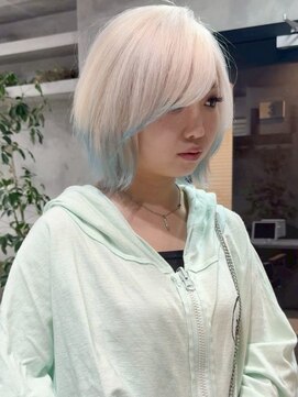 アポロ 横浜駅店(apollo) xカラー/ホワイトグレージュ/レイヤーカット/チェリーブラウン