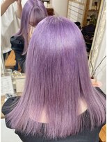 ミモザワークス ヘアアレンジ ブリーチ2回 ラベンダーカラー
