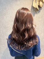 パーミル ヘア クマモト(permille ‰ hair Kumamoto) ピンクブラウン×巻き髪