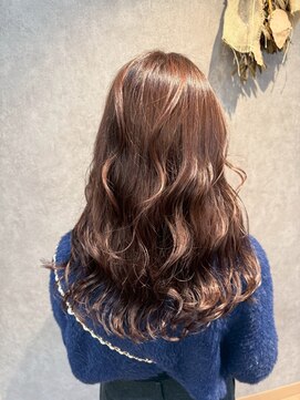 パーミル ヘア クマモト(permille ‰ hair Kumamoto) ピンクブラウン×巻き髪