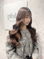 フィーリア 心斎橋堀江店(philia)&nbsp;ピンクブラウンカラーとエクステ80本♪