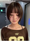 ハッシュボブレイヤーハッシュカット顔周りレイヤーショートボブ