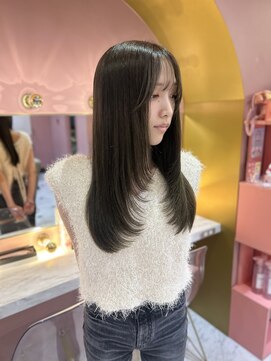 フィッシュ(fish) オリーブグレージュ×ロングレイヤーカット