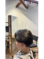 メンズヘアースパイス ユメサキ(Men's Hair SPICE -yumesaki-) 曲がる縮毛矯正×フェザーセンターパート