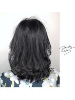 パドトロワ(Pas de trois)&nbsp;新潟駅南×姫ウルフカット×ダークブルーアッシュ×暗髪