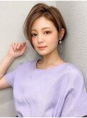 LallYou　錦糸町　フリンジウェーブミルキーベージュショート