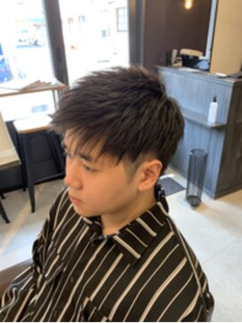 クフィア メンズヘアー カンポ 難波店(CUFFIA MEN'S HAIR CAMPO) 束感ショート×アップバング