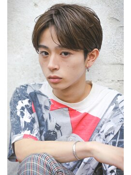 カライング(ing) スーツ短髪ツーブロック束感モテる黒髪シークレットパーマ流行