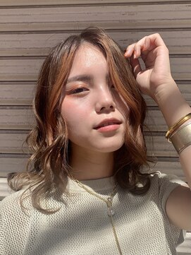 エミュ 天文館店(eMu) フェイスフレーミングくすみオレンジ