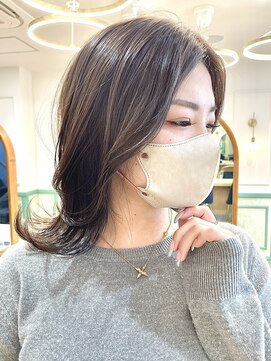 ロンドジェネルーズ 柏(Lond generous) 【小林翼】斜めバングのグレージュヘア　　　【顔周り】【柏】