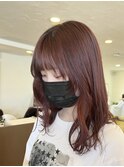 顔周りレイヤー/レッドブラウン