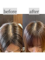 シオ ヘアー デザイン(Sio. hair design)&nbsp;前髪の割れを治します！クロスパーマ&縮毛矯正