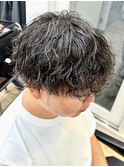 波巻きパーマメンズパーマツイストスパイラルパーマツーブロック