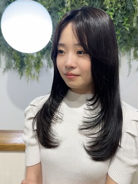 ビューブルー 亀戸錦糸町(VIEW BLUE) ◎美髪カールシアーカラーピンクブラウンエアリーロングレイヤー