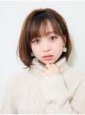 大人可愛いシンプル抜け感ボブ