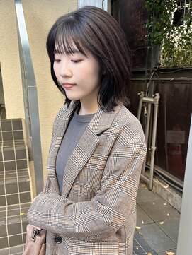 ラミエ バイ メルト 吉祥寺(lamie by melt) "久保田"ラベンダーグレージュくびれヘアレイヤーボブ