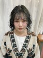 ベック(BECK)&nbsp;ワンレングスカット+スパイラルパーマ+カラーマットアッシュ