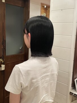 ロンド ボーイ 表参道(Lond BOY) イメチェン外ハネボブ縮毛矯正韓国ボブ