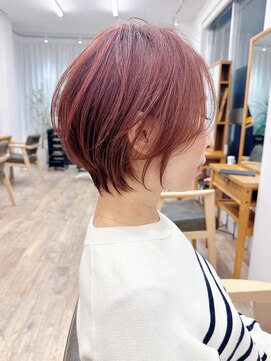 セイドット リー(Say. Ree) Say.ショートボブチェリーレッドミニウルフデジタルパーマ青山