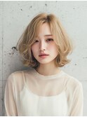 韓国/髪質改善/レイヤーカット/ミディアム/小顔/透明感カラー