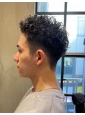 スパイキーショート/束間ツーブロック/ピンパーマ/マッシュ