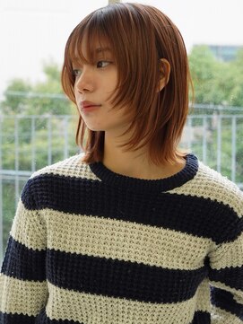 トレヘアー 京都 烏丸(tRe hair) 暗髪　くびれミディアム　20代/30代/40代