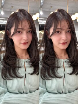 ボタン ハカタ(VOTAN hakata) レイヤーカット/グレージュカラー/韓国ヘア/顔周りカット