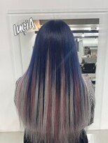 ルシア 京都四条河原町烏丸(LuciA)&nbsp;【レミー100%/54cm】シールエクステ×コバルトブルー