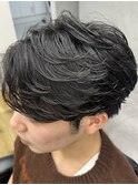 MEN'S HAIR/ブルーブラック/フェザーパーマ/錦糸町