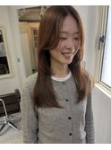 レイヤー/センター前髪/韓国風/南船場