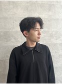 シャドウパーマツイストパーマツーブロックセンター分け