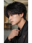 サンウォン風長めシースルーマッシュニュアンスパーマ韓国ヘア