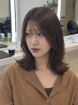 シエ バイ ケンジ 湘南台(sie by KENJE) ミディアムレイヤー×ブラウンカラー