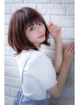 ヘアーアートシフォン 池袋西口店(Hair art chiffon) ブルージュボブくせ毛風大人ボブ似合わせカットヴェールウェーブ