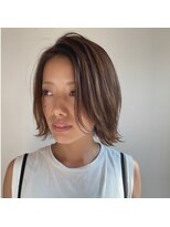 ツイギー 宮西店(TWiGGY)&nbsp;ハイライトで軽く見せるボブスタイル