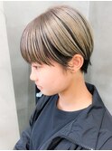 ツートーンカラー、ハイライト、ローライト、マッシュショート