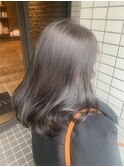 ブリーチ&加工なし!艶々グレージュ