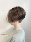 グレージュカラー×前下がり丸みショート◎20代30代40代50代60代