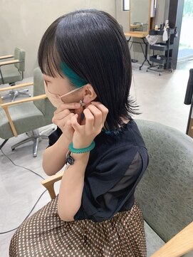 if インナーカラー×ターコイズ×推しカラー