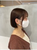 切りっぱなしショートボブ/マッシュショート/耳掛け丸みボブ
