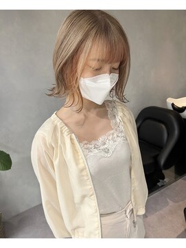 クペウ(cope'u) フェイスフレーミング ミルクティーベージュ オレンジ