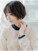 くすみカラーくせ毛風前下がりマッシュボブa越谷20代30代40代