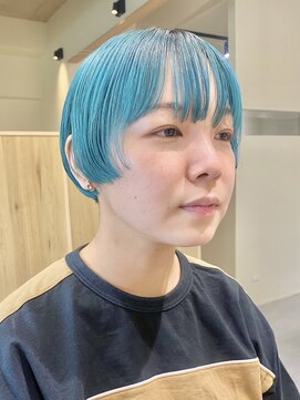 フイ(HUI) 20代30代大人可愛いダブルカラーブリーチハイトーンカラー