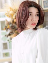 カバーヘア ブリス 戸田公園西口店(COVER HAIR bliss)&nbsp;センターパートベージュピンクこなれヘアh2戸田公園20代30代40代