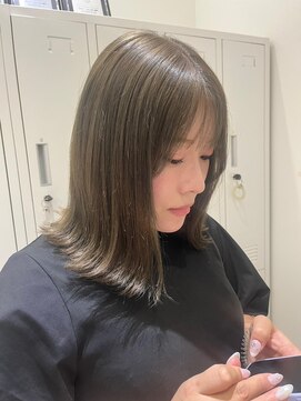 ジーナエス 札幌(Zina S) 髪質改善＊オリーブベージュカラー＊美髪【Zina S 札幌】