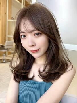 アフロートリノ(AFLOAT Leino) 大人可愛い韓国レイヤーカット 顔まわりカット 前髪カット#