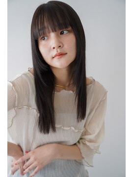 シェル 立川(shell) くびレイヤーエモージュ前髪ピンクベージュワンカール【立川】