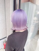 イメチェン/レッドブラウン/フルバング/似合わせカット/渋谷駅