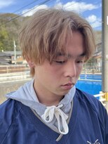 ヘアショップ ホップエム(HAIR SHOP HOP M)&nbsp;センターパート/マッシュ/ミルクティー